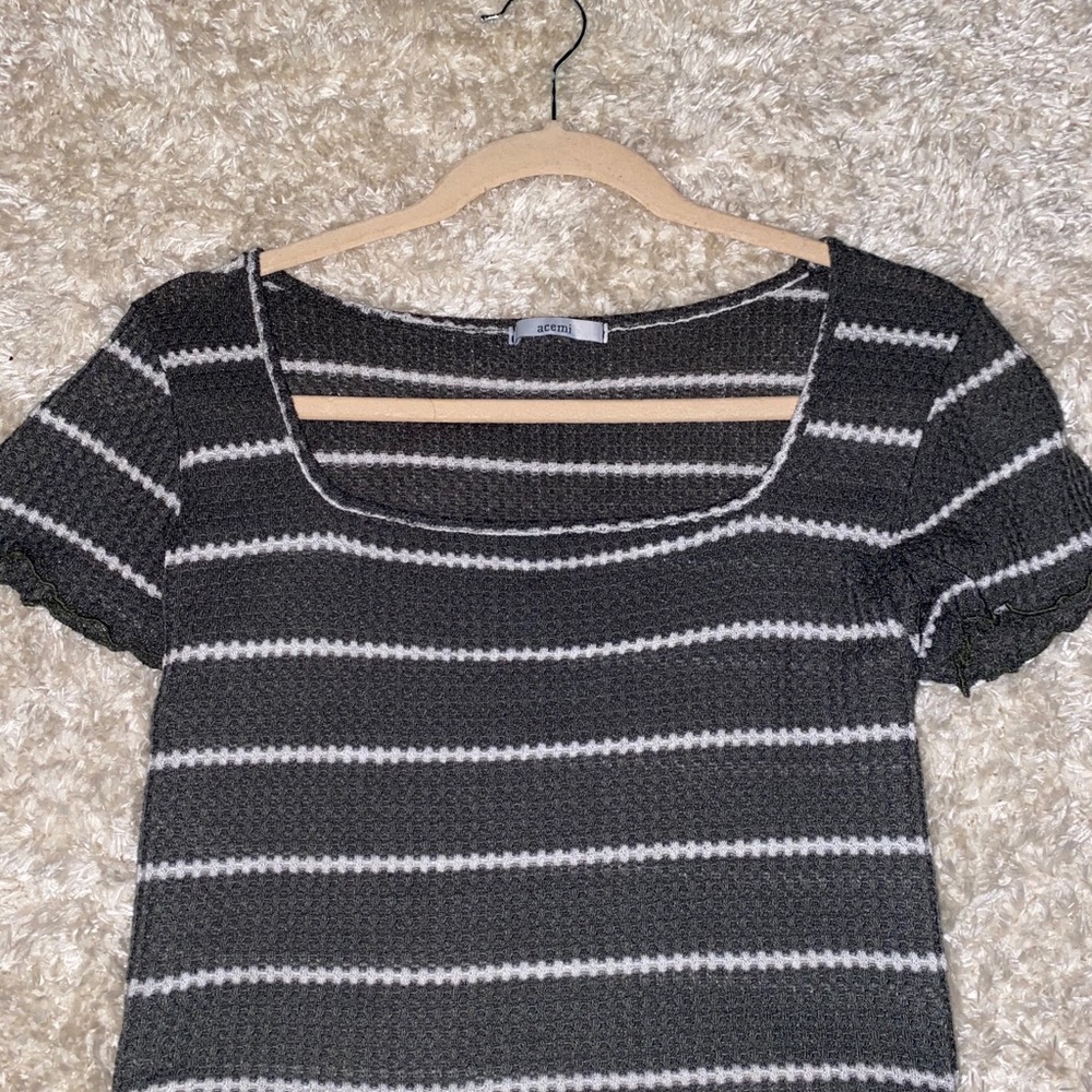 Cropped top ribbed